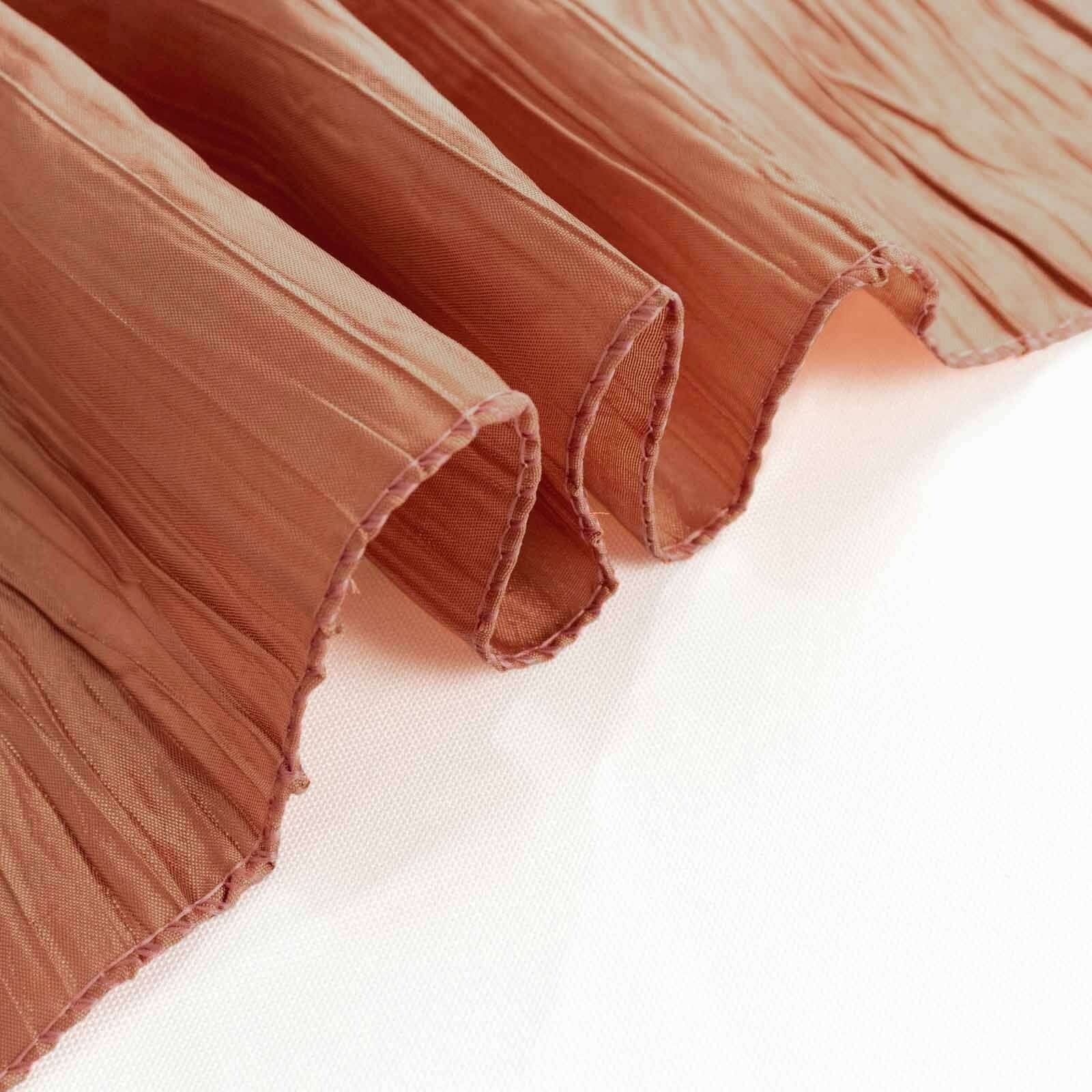 90x132 in Metallic Crinkled Taffeta Rectangular Tablecloth