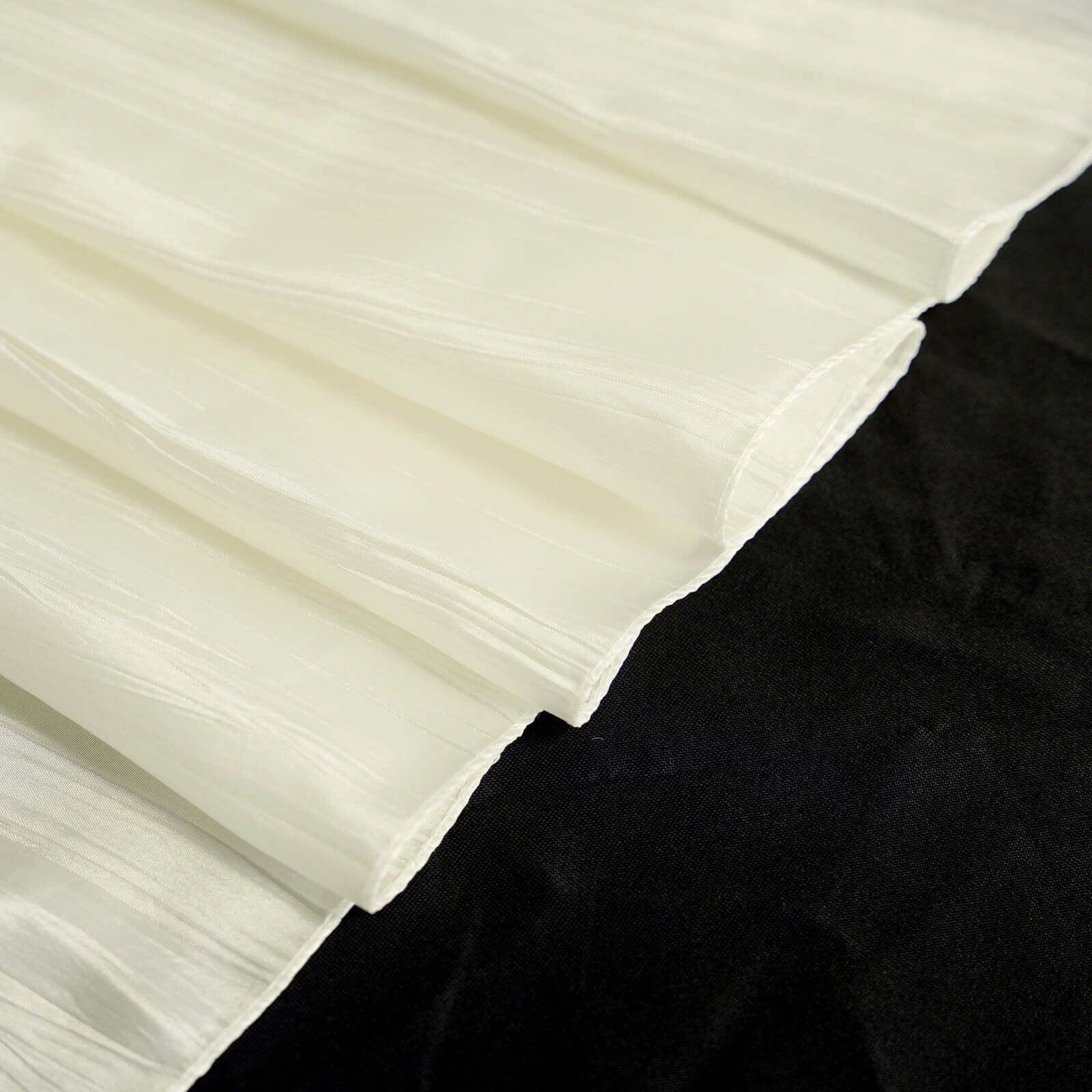 90x132 in Metallic Crinkled Taffeta Rectangular Tablecloth