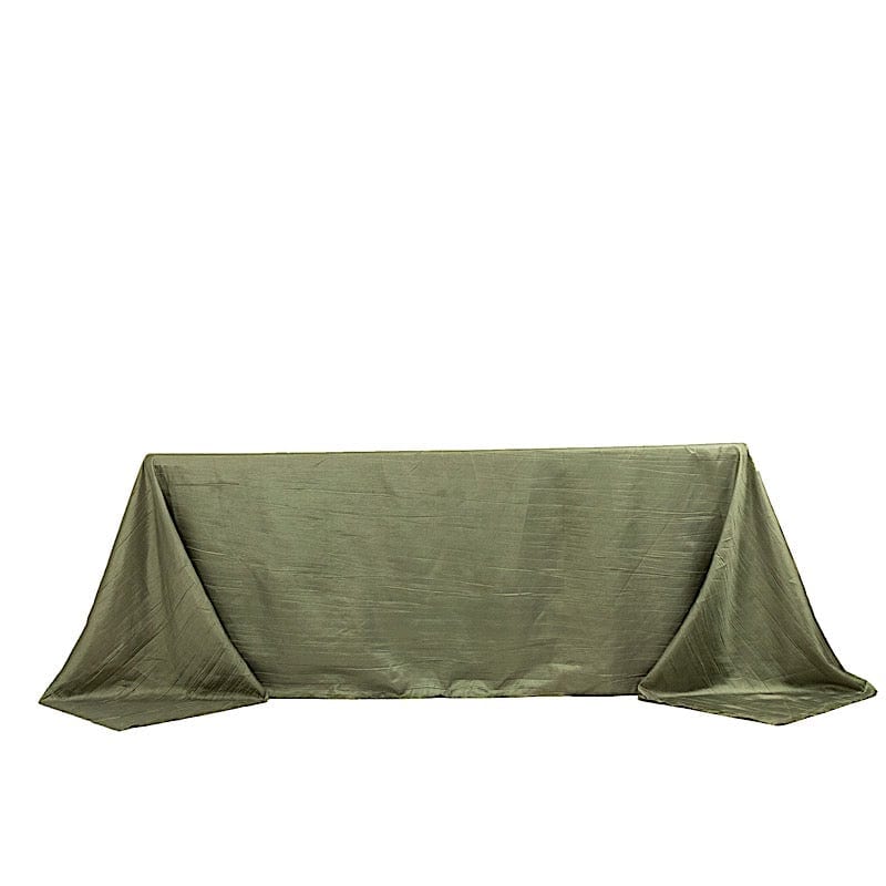 90x132 in Metallic Crinkled Taffeta Rectangular Tablecloth