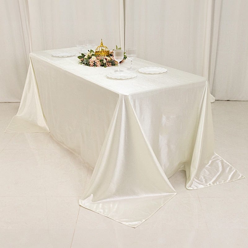90x132 in Premium Scuba Polyester Rectangle Tablecloth