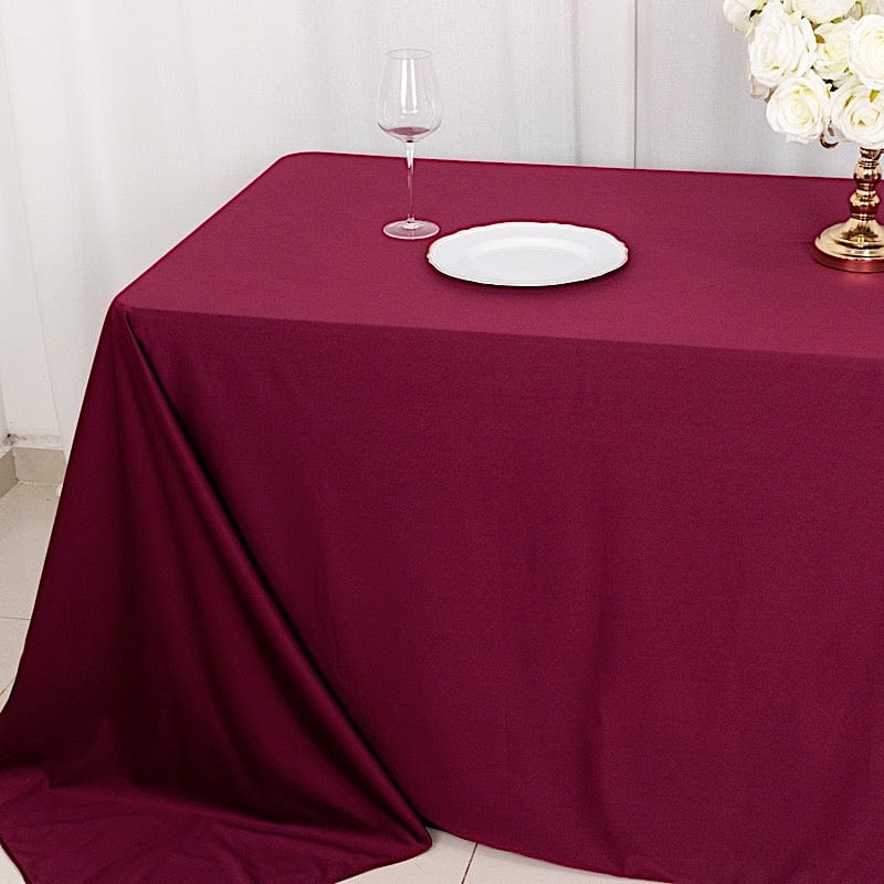 90x132 in Premium Scuba Polyester Rectangle Tablecloth