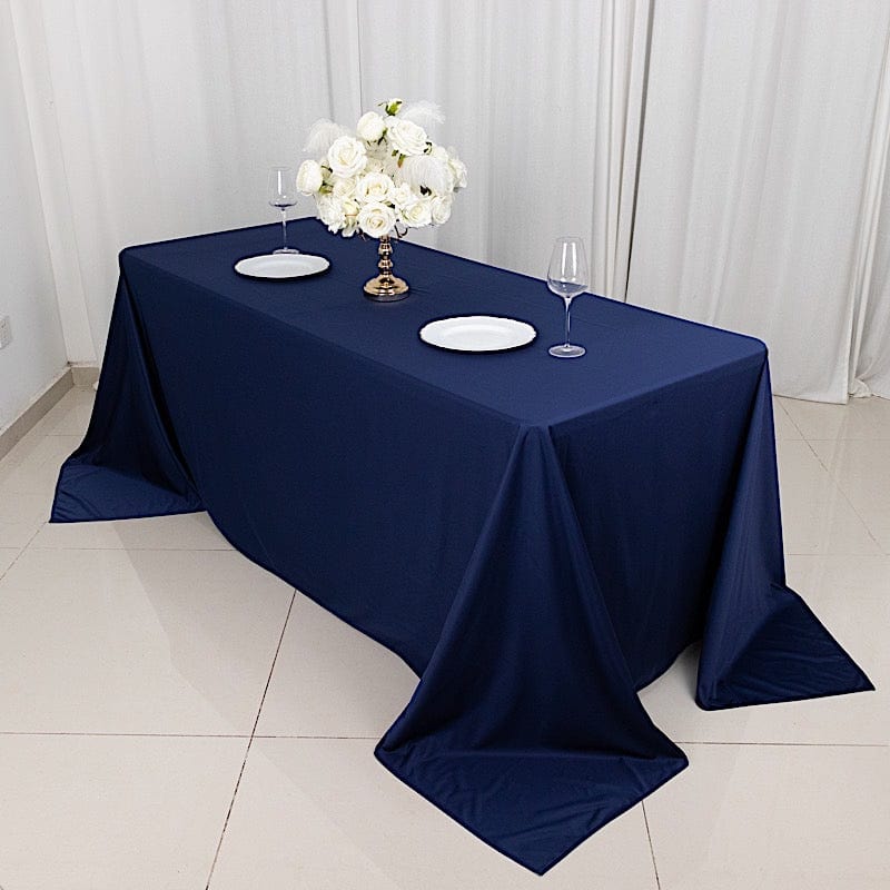 90x132 in Premium Scuba Polyester Rectangle Tablecloth