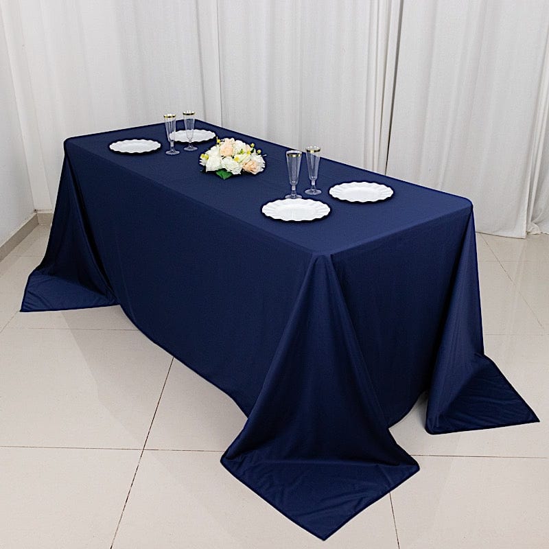 90x132 in Premium Scuba Polyester Rectangle Tablecloth