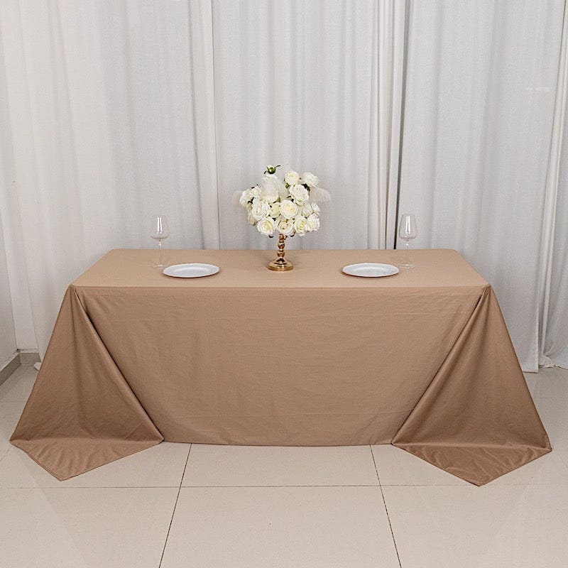 90x132 in Premium Scuba Polyester Rectangle Tablecloth