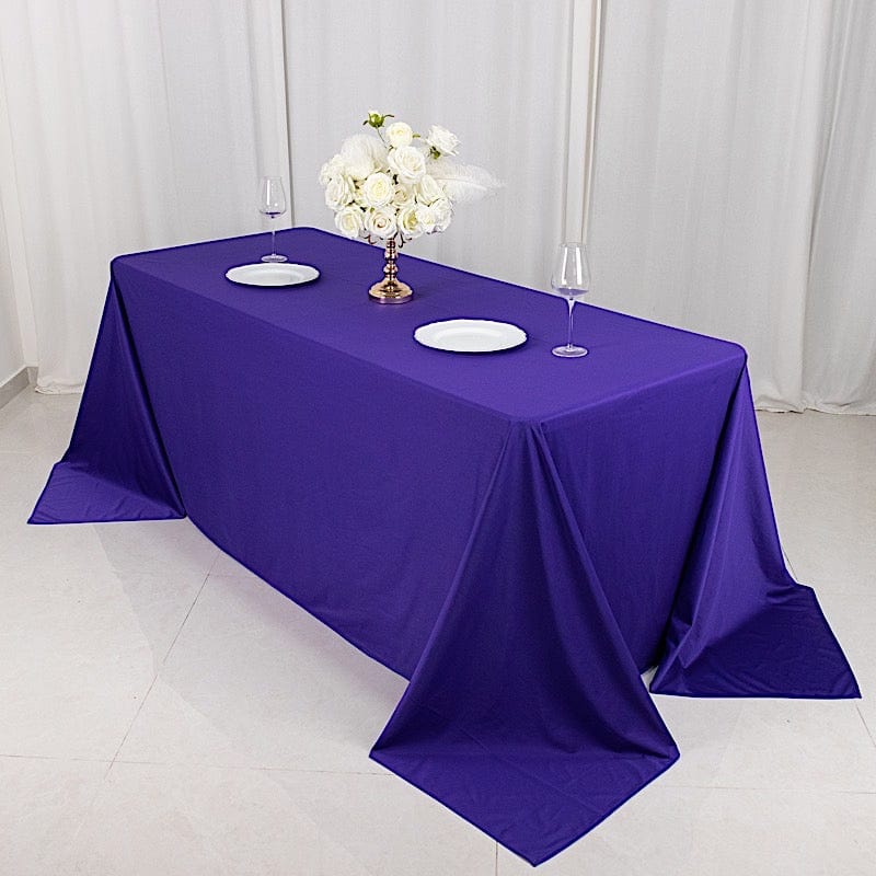 90x132 in Premium Scuba Polyester Rectangle Tablecloth