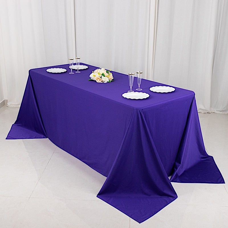 90x132 in Premium Scuba Polyester Rectangle Tablecloth