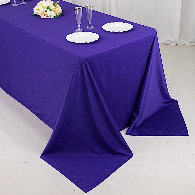 90x132 in Premium Scuba Polyester Rectangle Tablecloth