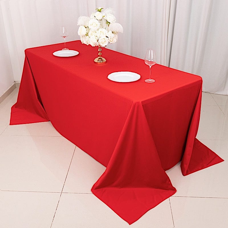 90x132 in Premium Scuba Polyester Rectangle Tablecloth