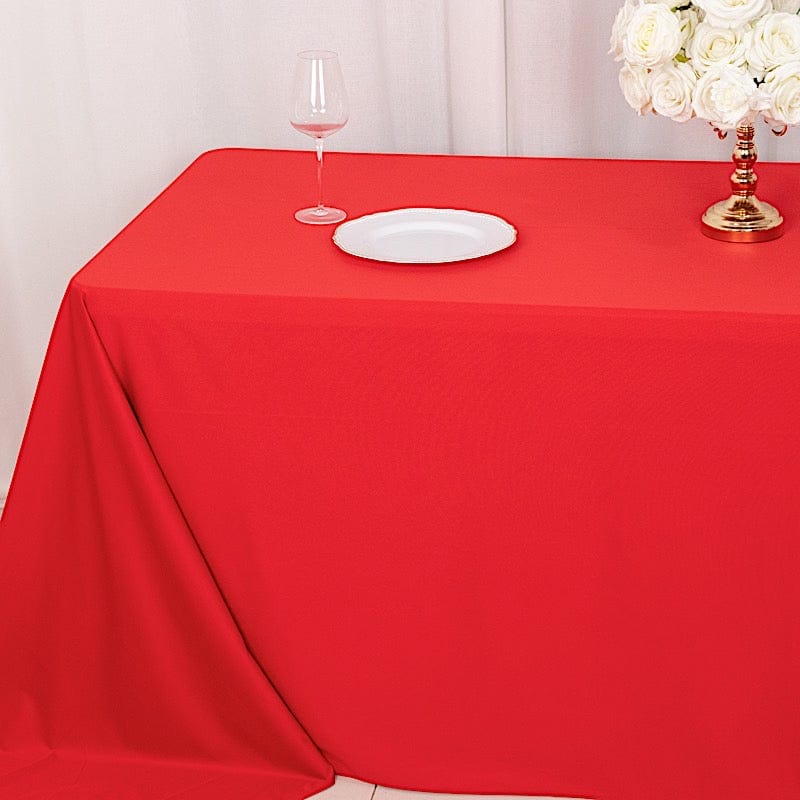 90x132 in Premium Scuba Polyester Rectangle Tablecloth