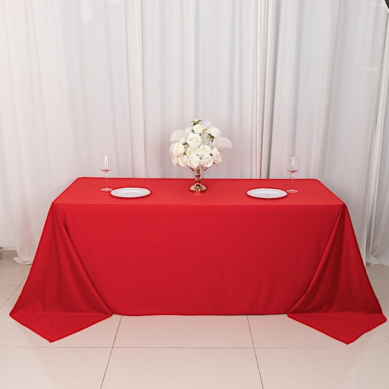 90x132 in Premium Scuba Polyester Rectangle Tablecloth