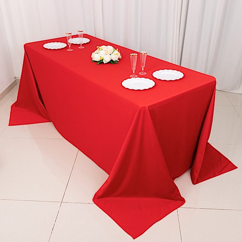 90x132 in Premium Scuba Polyester Rectangle Tablecloth