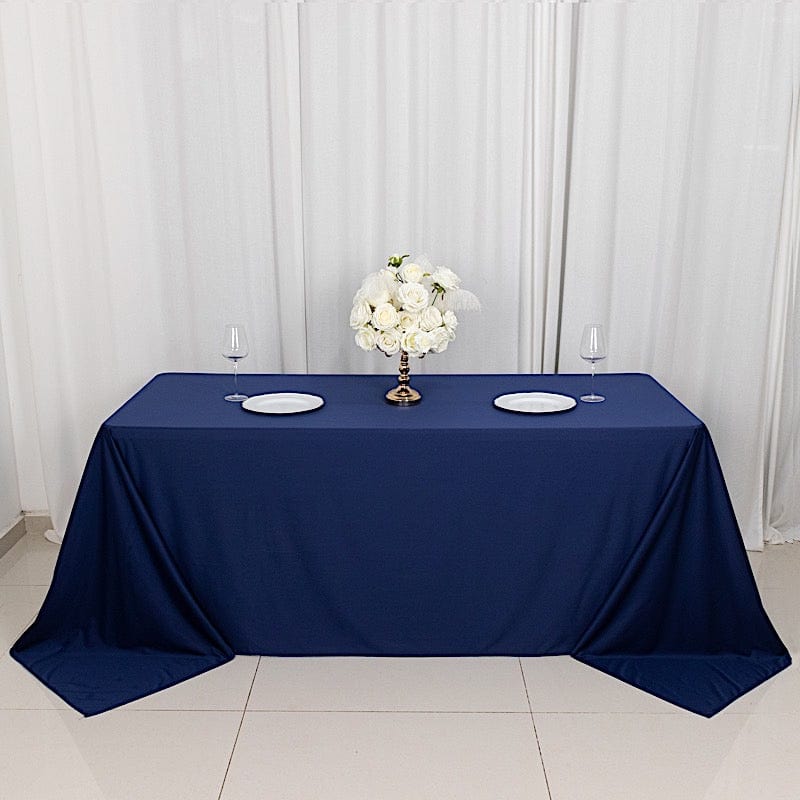 90x132 in Premium Scuba Polyester Rectangle Tablecloth