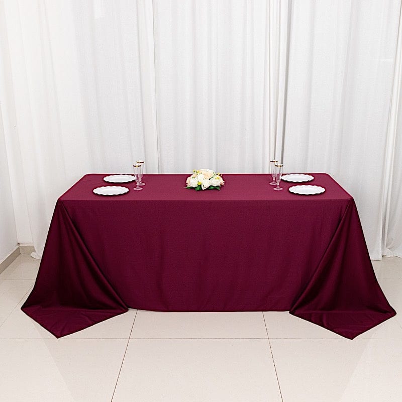 90x132 in Premium Scuba Polyester Rectangle Tablecloth