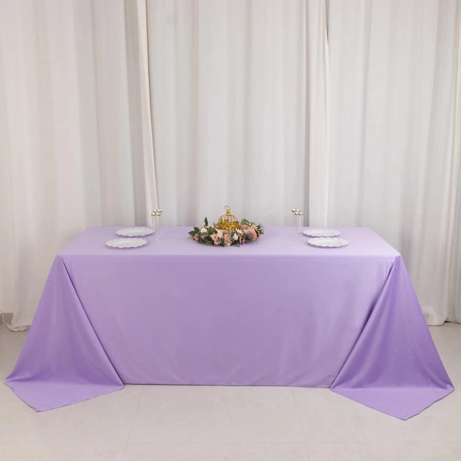 90x132 in Premium Scuba Polyester Rectangle Tablecloth