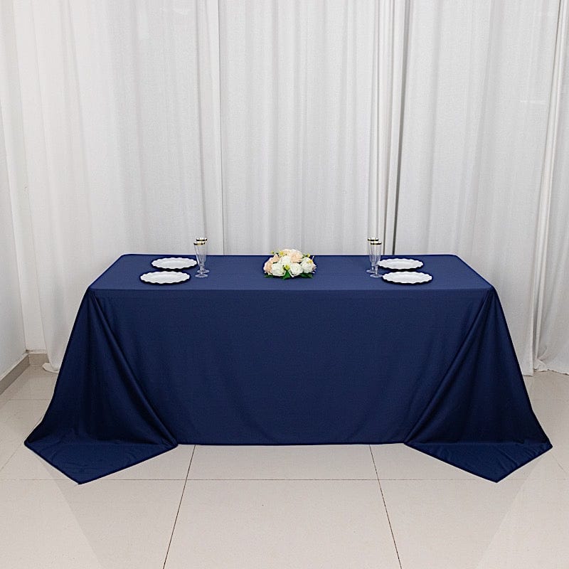 90x132 in Premium Scuba Polyester Rectangle Tablecloth