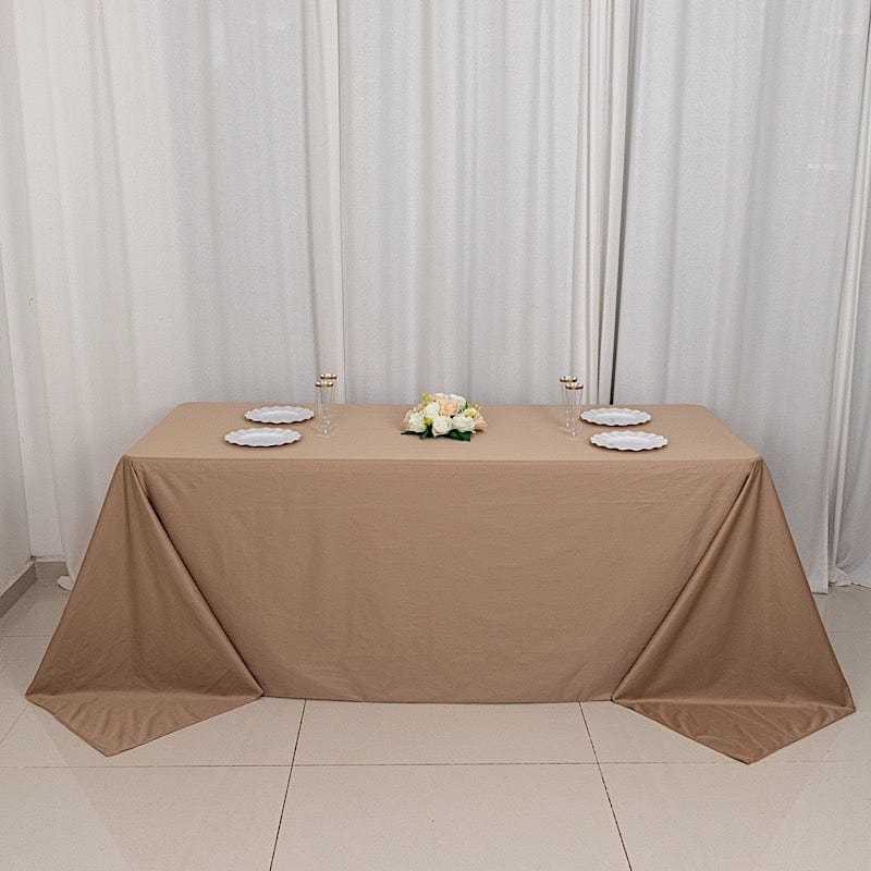 90x132 in Premium Scuba Polyester Rectangle Tablecloth