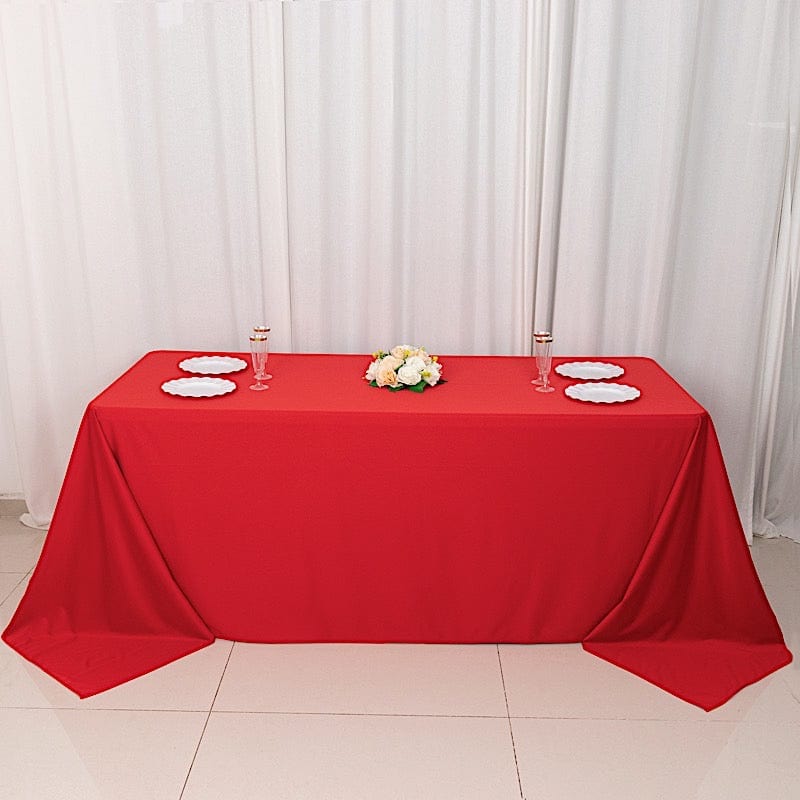 90x132 in Premium Scuba Polyester Rectangle Tablecloth