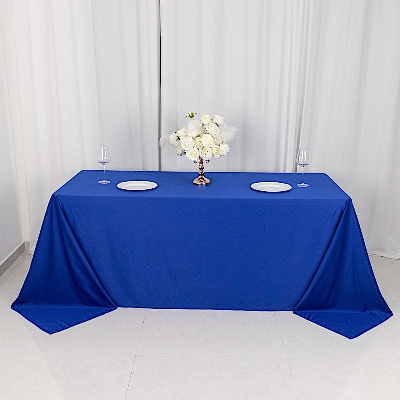 90x132 in Premium Scuba Polyester Rectangle Tablecloth