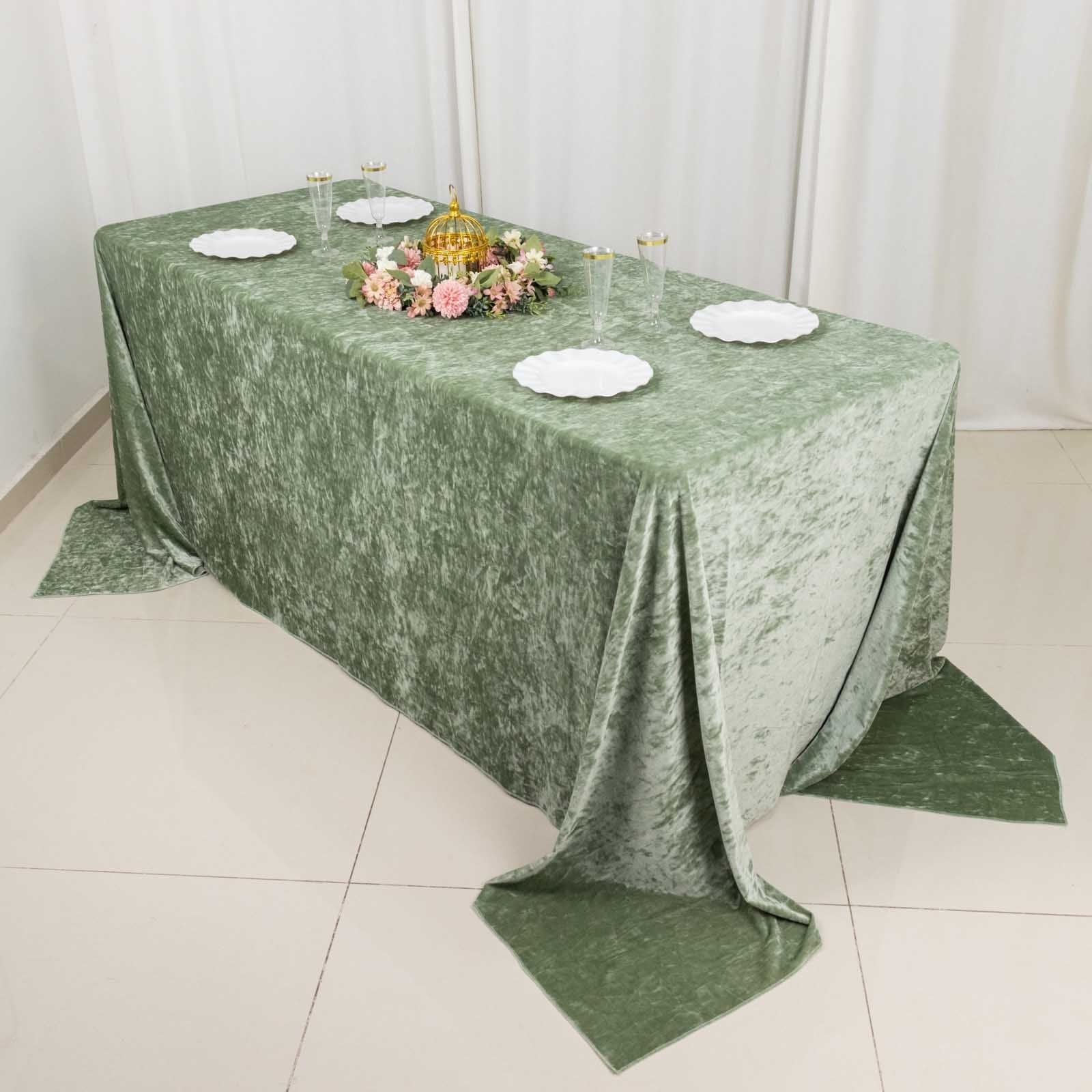 90x132 in Rectangular Premium Velvet Tablecloth