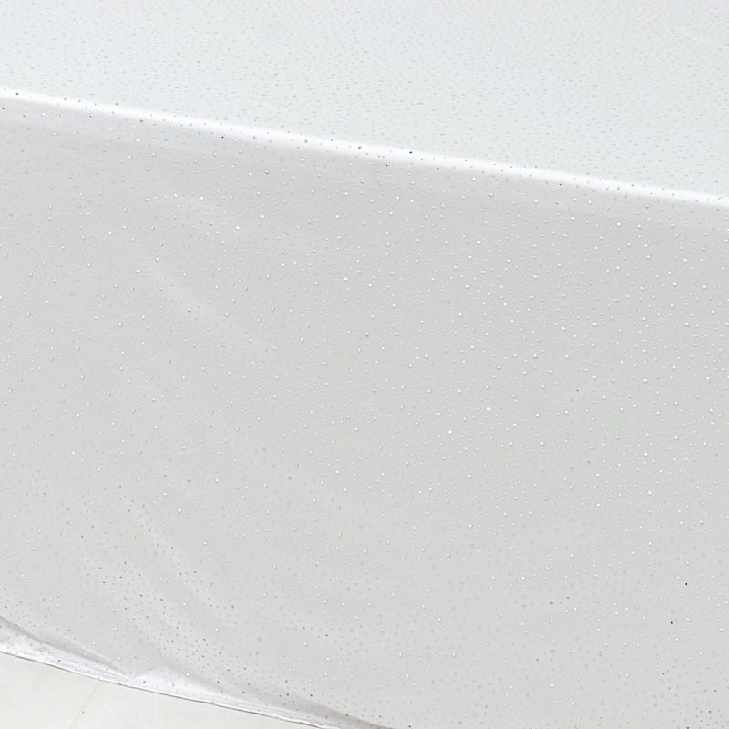 90x132 in Scuba Polyester Rectangle Tablecloth with Rhinestone Accents