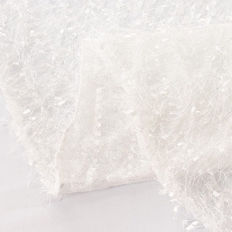 90x156 in Shaggy Fringe Polyester Rectangle Tablecloth
