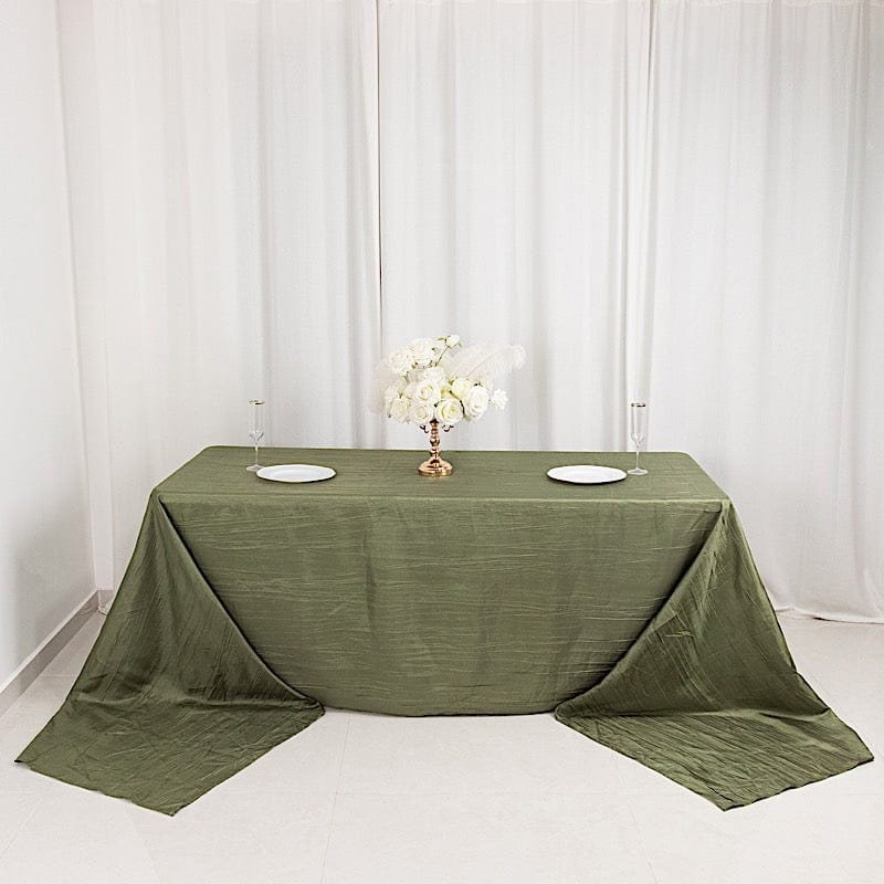 90x156 in Metallic Crinkled Taffeta Rectangular Tablecloth