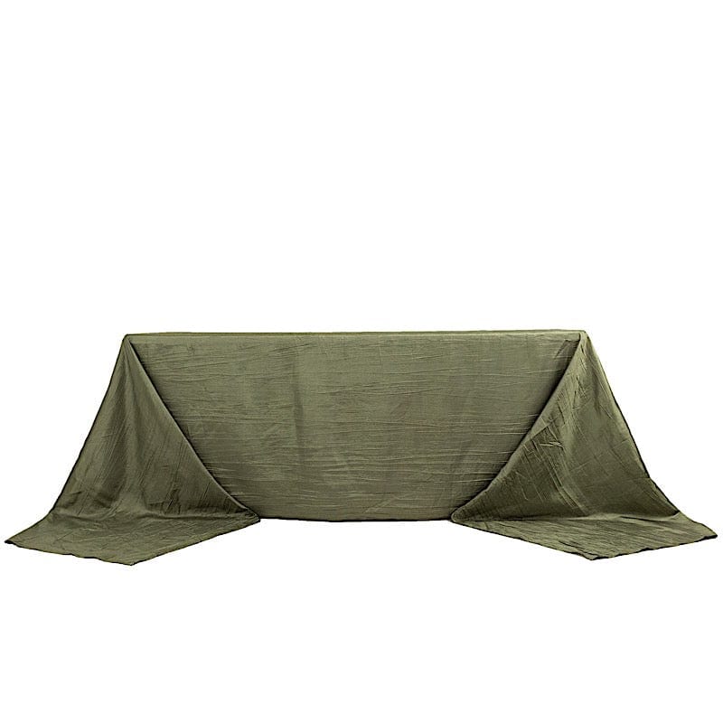 90x156 in Metallic Crinkled Taffeta Rectangular Tablecloth