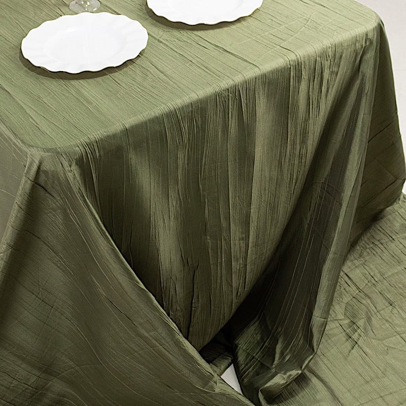 90x156 in Metallic Crinkled Taffeta Rectangular Tablecloth