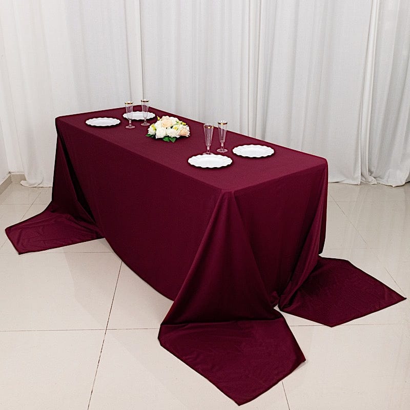 90x156 in Premium Scuba Polyester Rectangle Tablecloth