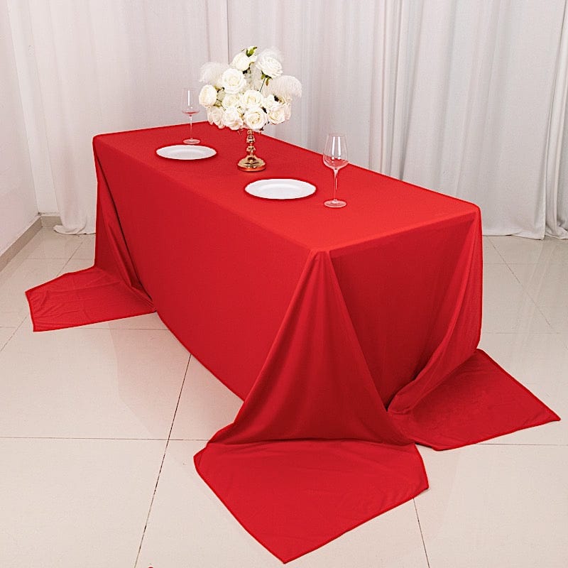 90x156 in Premium Scuba Polyester Rectangle Tablecloth