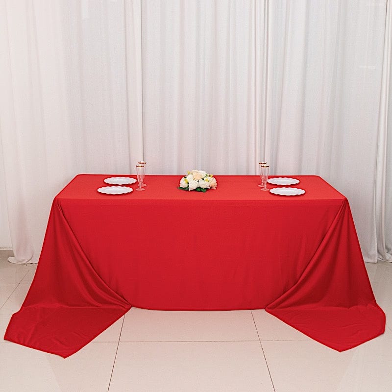 90x156 in Premium Scuba Polyester Rectangle Tablecloth