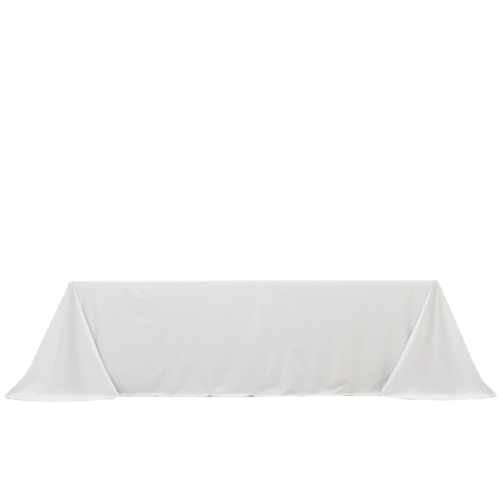 90x156 in Scuba Polyester Rectangle Tablecloth with Round Corners