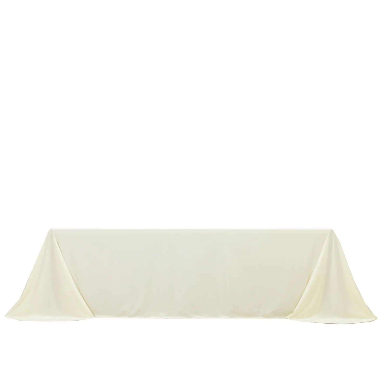 90x156 in Scuba Polyester Rectangle Tablecloth with Round Corners