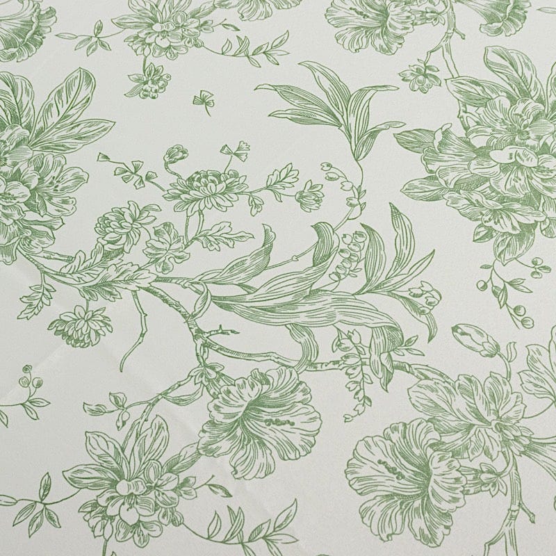 90x156 French Toile Pattern Polyester Rectangular Tablecloth