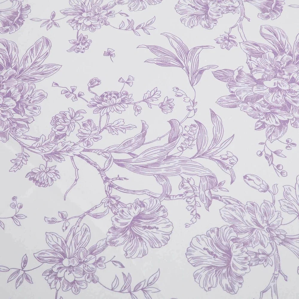 90x156 French Toile Pattern Polyester Rectangular Tablecloth