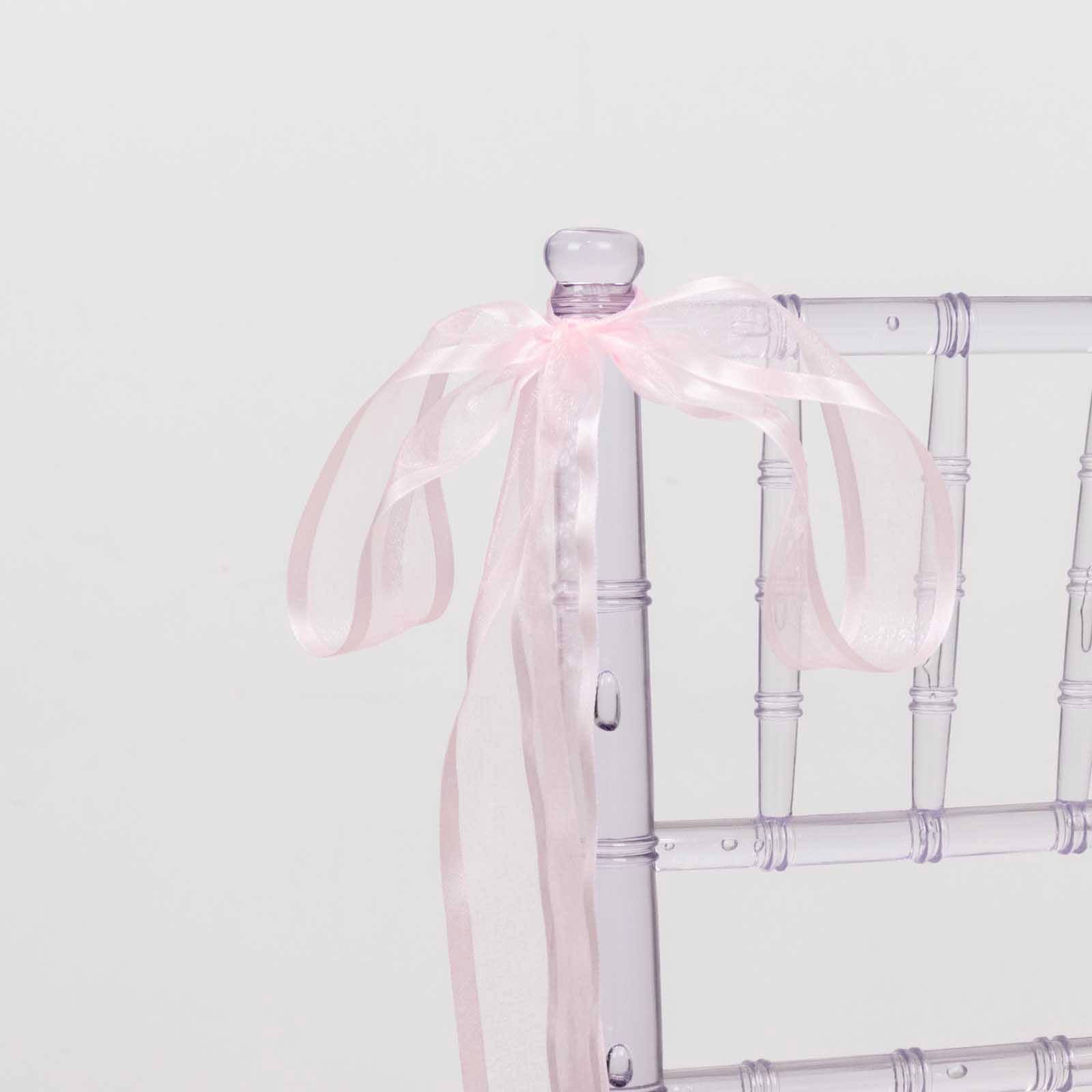 1.5 inch x 25 yards Sheer Organza Ribbon with Satin Edges