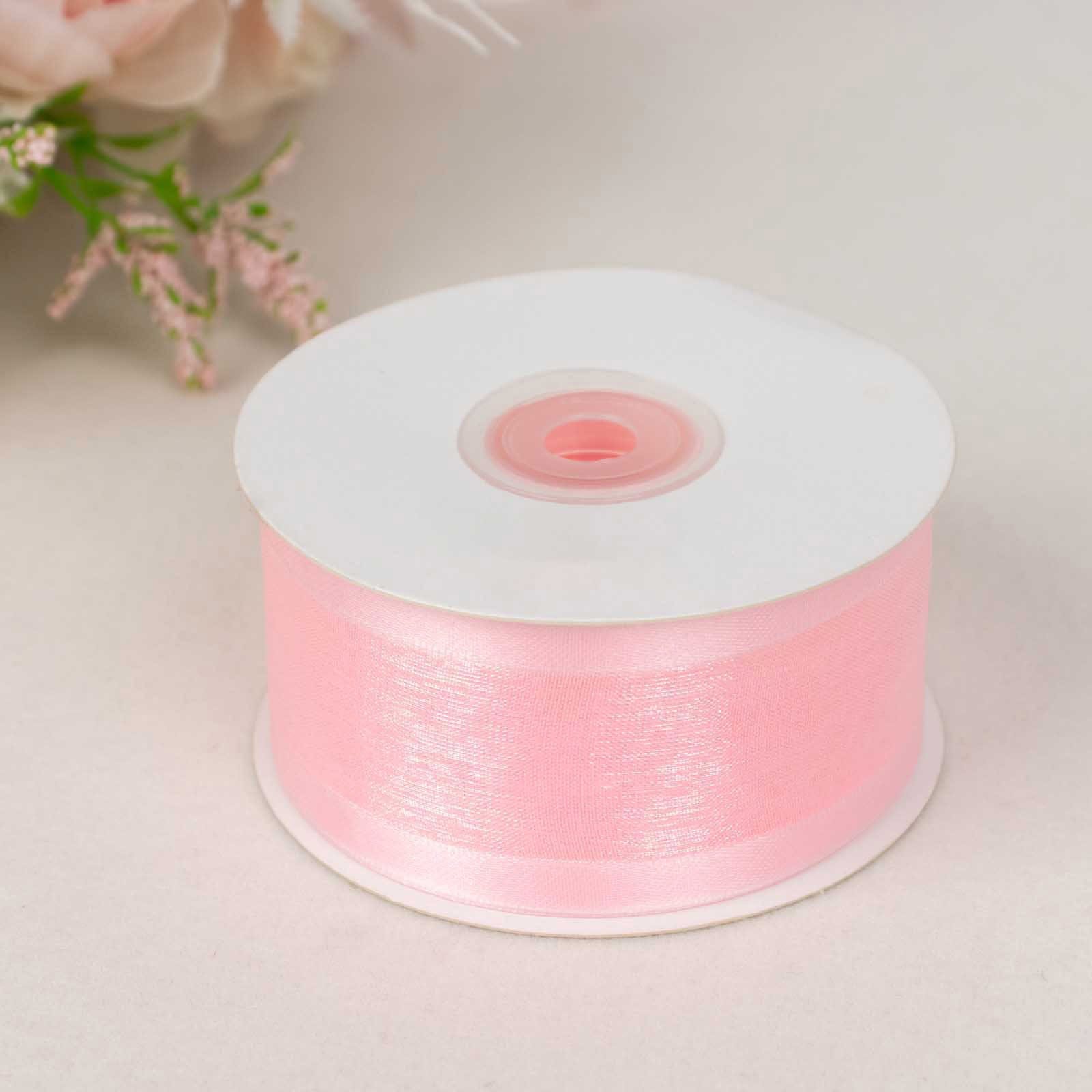 1.5 inch x 25 yards Sheer Organza Ribbon with Satin Edges