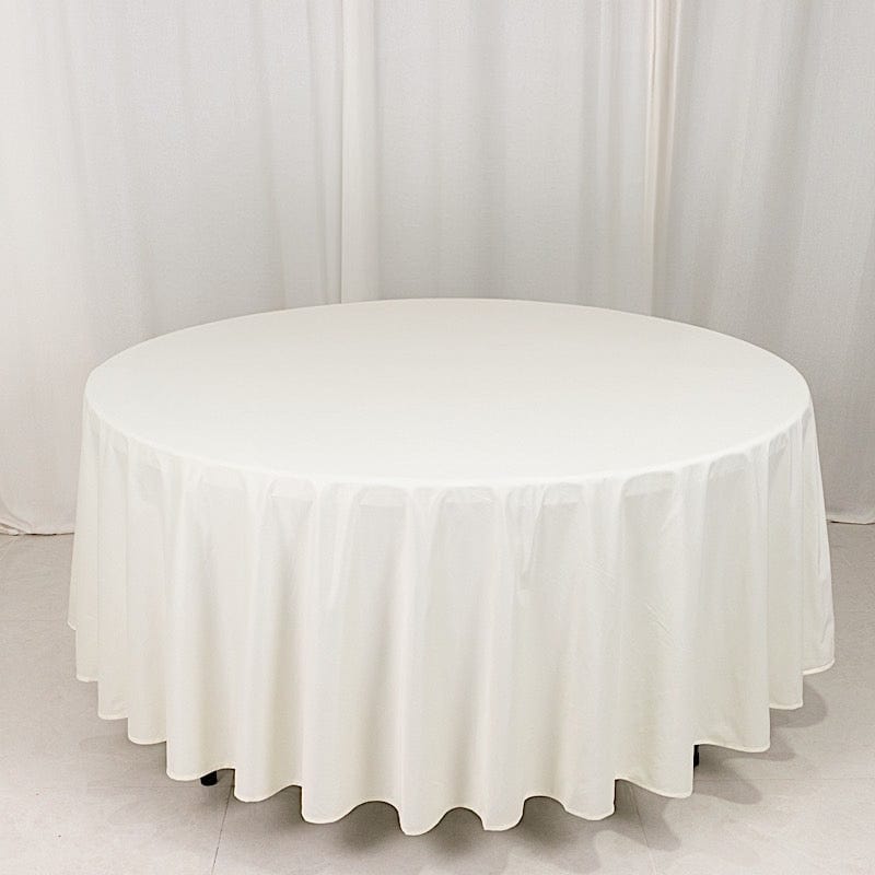 108 in Premium Scuba Polyester Round Tablecloth Party Linens