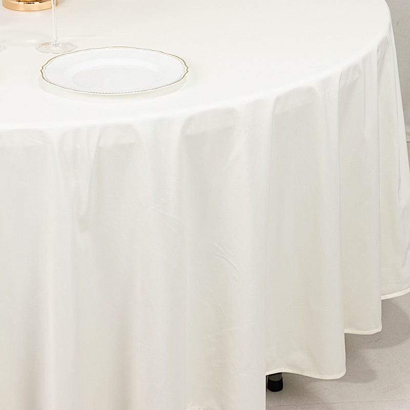 108 in Premium Scuba Polyester Round Tablecloth Party Linens