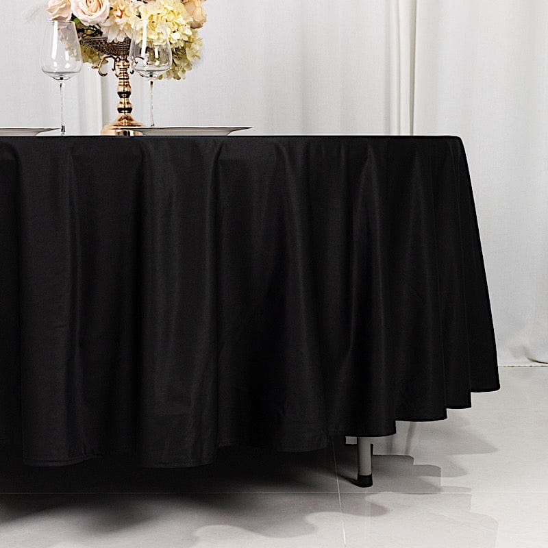 108 in Premium Scuba Polyester Round Tablecloth Party Linens