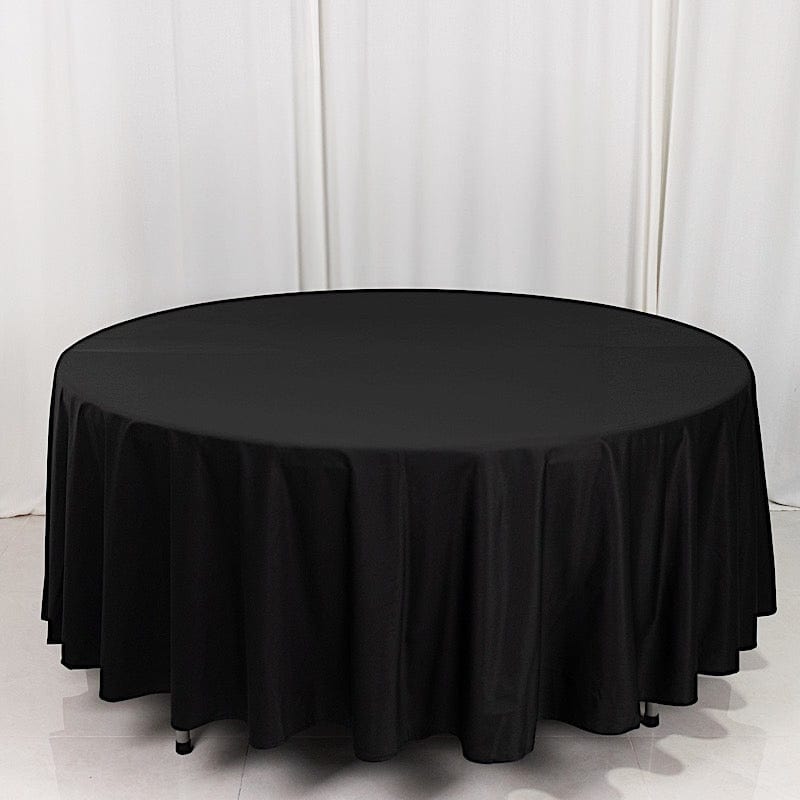 108 in Premium Scuba Polyester Round Tablecloth Party Linens