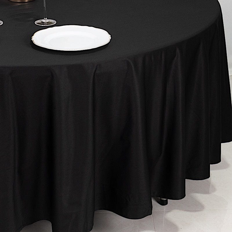 108 in Premium Scuba Polyester Round Tablecloth Party Linens