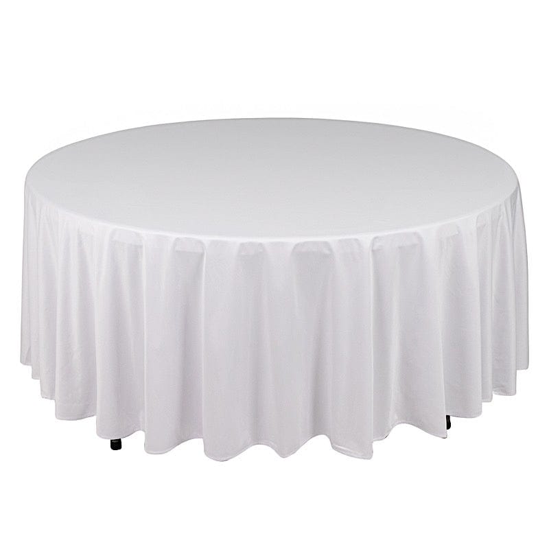 108 in Premium Scuba Polyester Round Tablecloth Party Linens