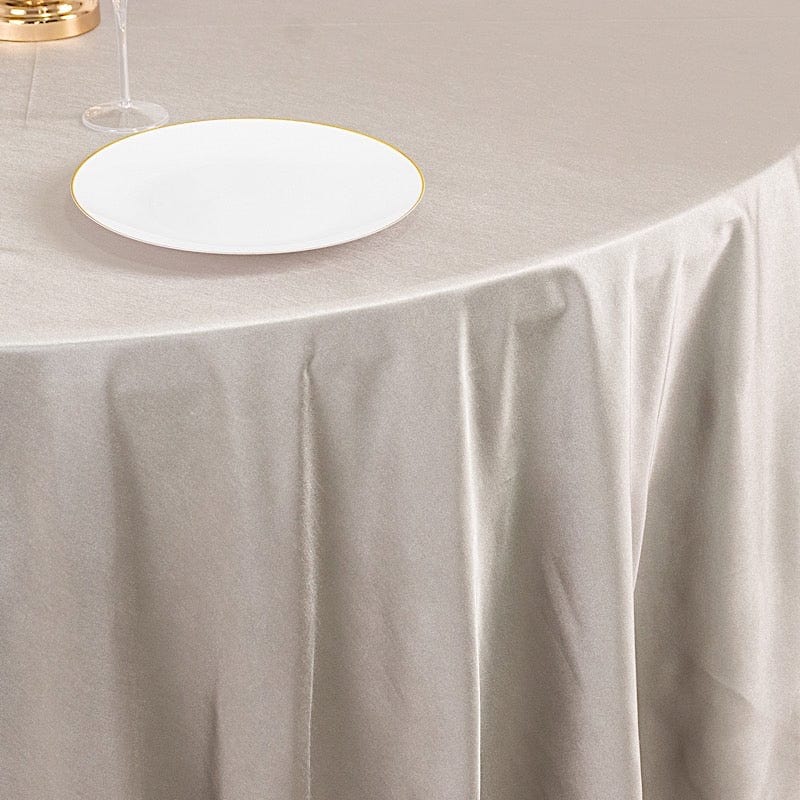 108 in Premium Scuba Polyester Round Tablecloth Party Linens