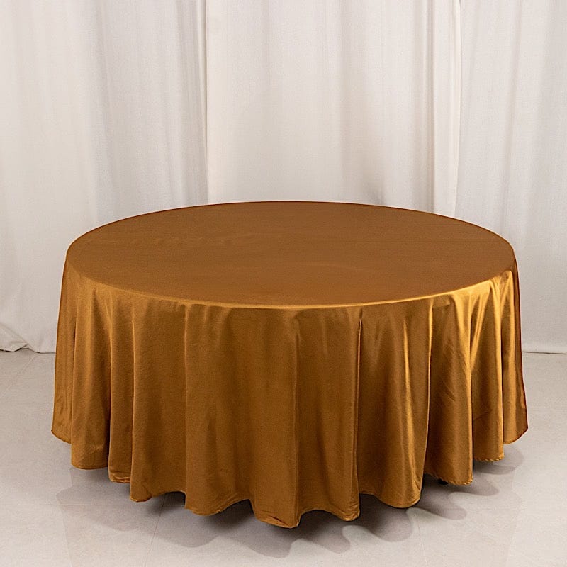 108 in Premium Scuba Polyester Round Tablecloth Party Linens