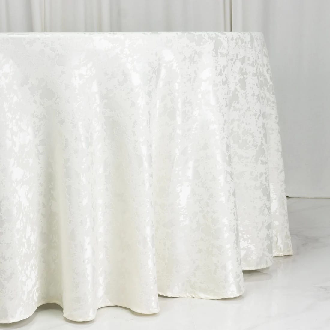 120 in Jacquard Polyester Round Tablecloth Abstract Watercolor Design