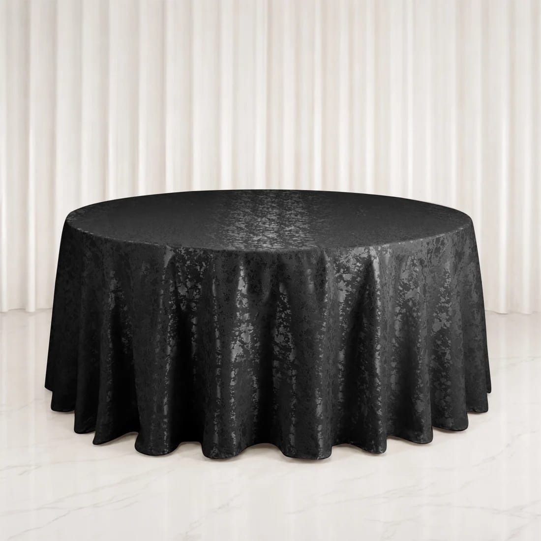 120 in Jacquard Polyester Round Tablecloth Abstract Watercolor Design