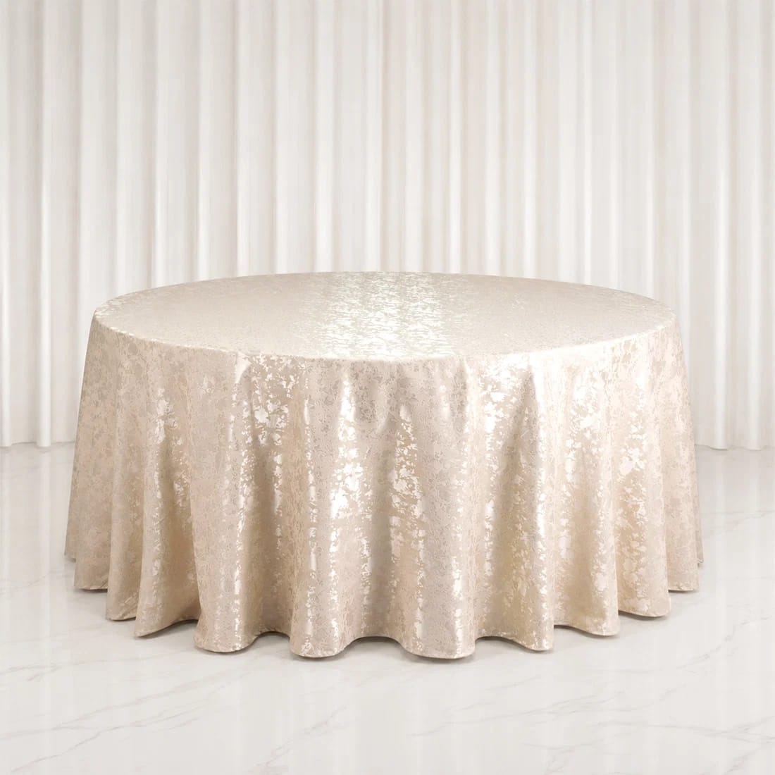 120 in Jacquard Polyester Round Tablecloth Abstract Watercolor Design