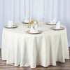 120" Premium Polyester Round Tablecloth Wedding Table Linens TAB_120_IVR_PRM