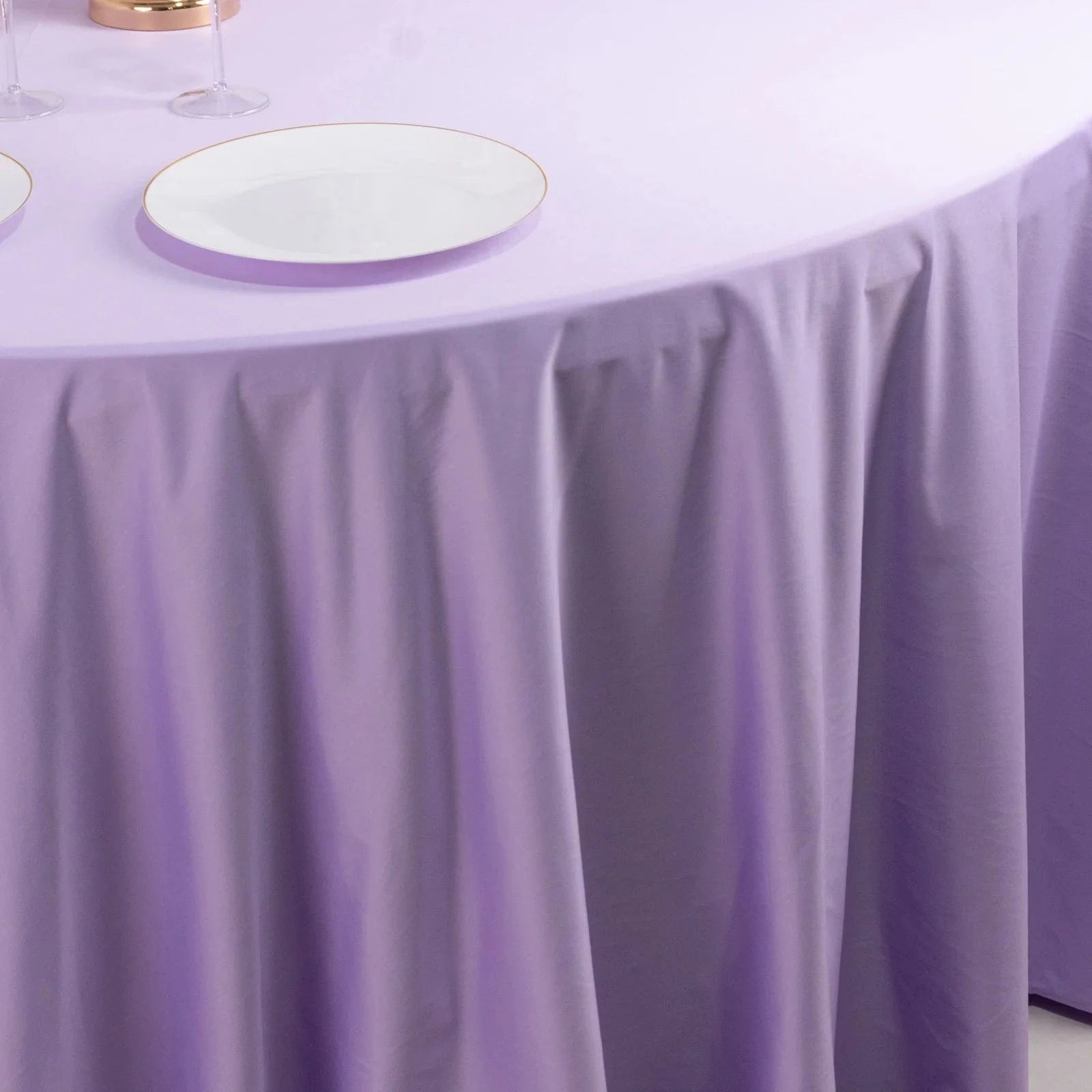 120 in Premium Scuba Polyester Round Tablecloth Party Linens
